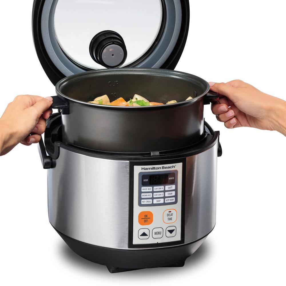Hamilton Beach 4.5 Qt. Stainless Steel Digital Multi Slow Cooker