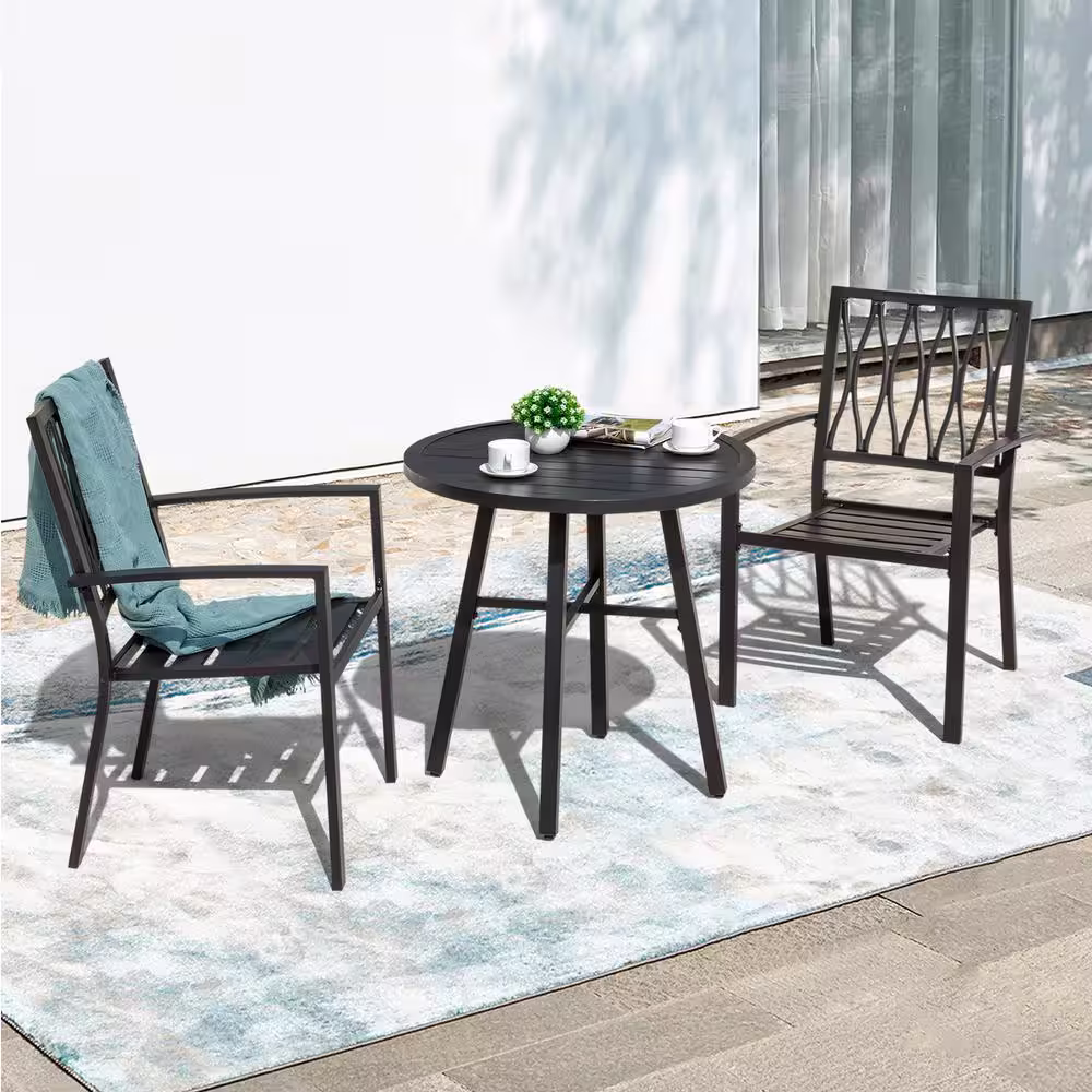Nuu Garden 3-Piece Iron Outdoor Bistro Set