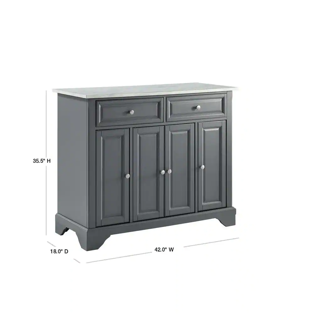 CROSLEY FURNITURE Avery Grey Kitchen Island
