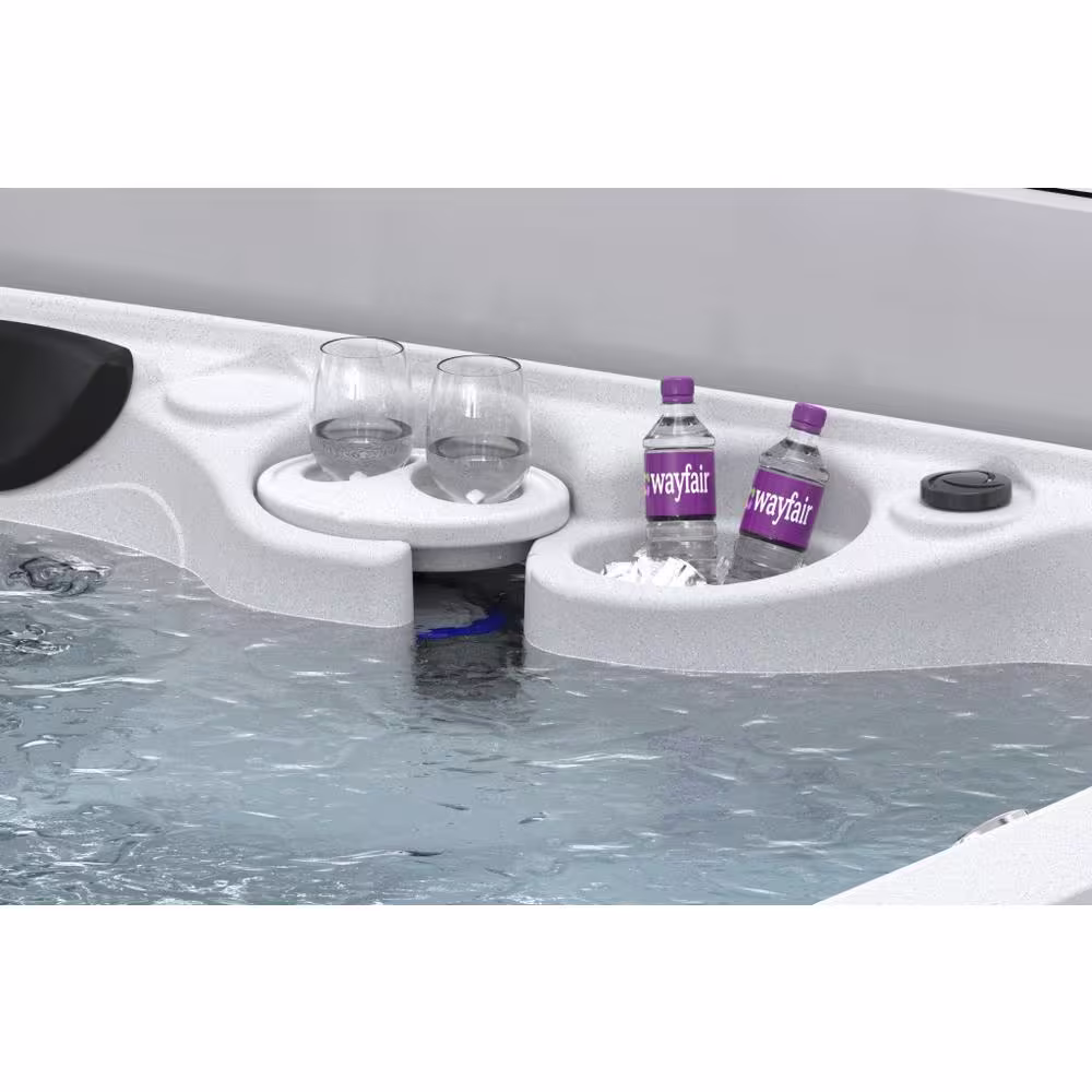 AquaRest Spas DayDream Ensemble 3500S 7-Person 35-Jet Plug&Play Hot Tub w/steps, handrail and coverlifter & LED package