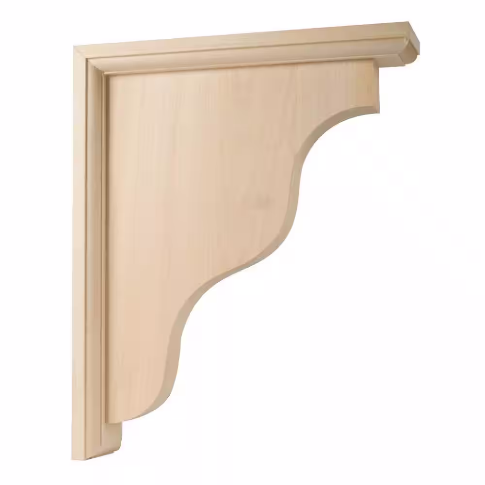 Kelleher 9 in. x 2-1/2 in. x 11 in. Basswood Corner Bracket