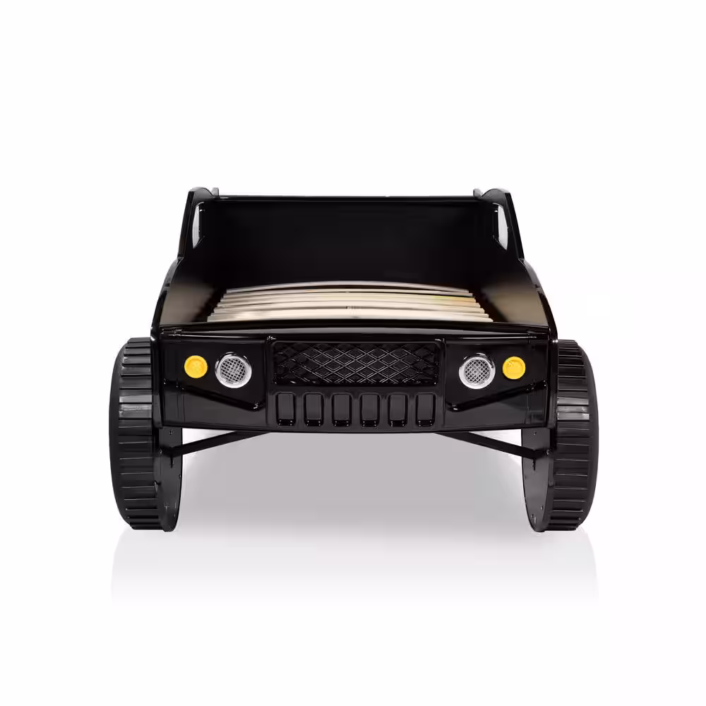 Furniture of America Andres Black Twin Offroad Car Bed