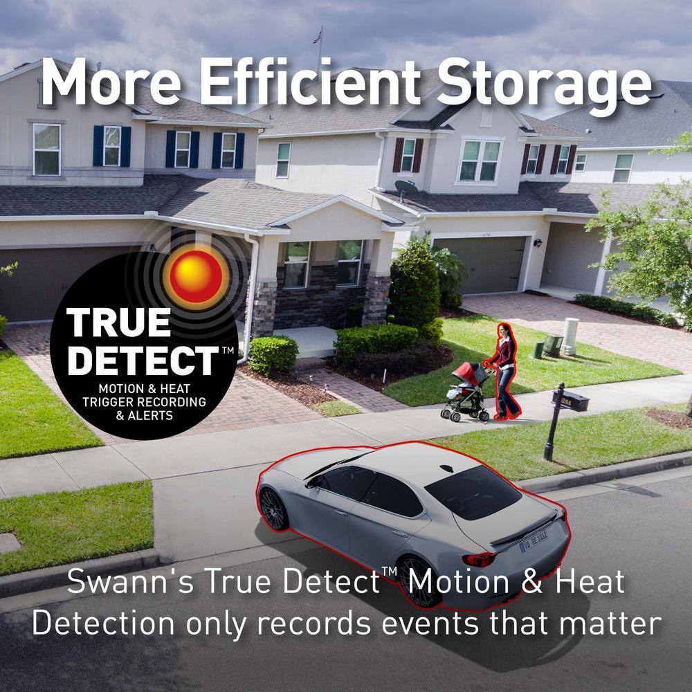 Swann Master NVR-8580 8-Channel 4K 2TB NVR Surveillance System with 4 Wired Indoor/Outdoor Bullet Security Cameras