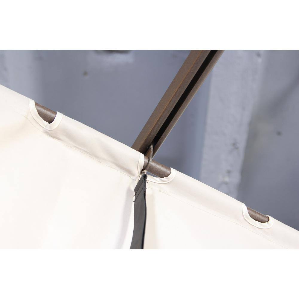 Pacific Casual Toulon 12 ft. x 10 ft. Steel Pergola with Retraceable Roof