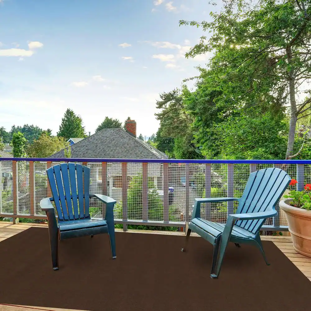 Foss Ribbed Chocolate 6 ft. x 8 ft. Indoor/Outdoor Area Rug