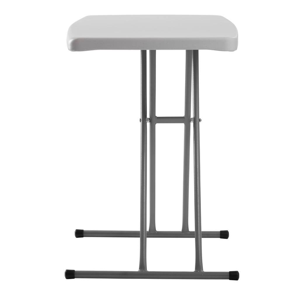 None 20 in. W x 30 in. D Speckled Grey High-Density Polyethylene (HDPE) Top Height Adjustable Personal Folding Table