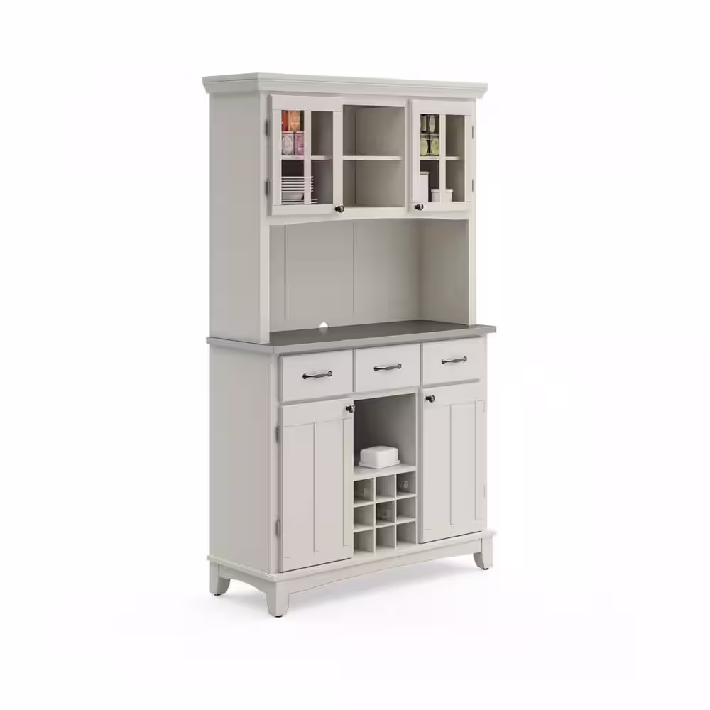 HOMESTYLES White Buffet with Hutch