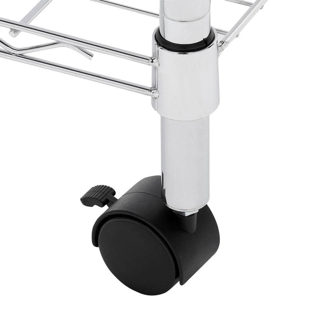 Honey-Can-Do 74 in. H Chrome Rolling Urban Laundry Center