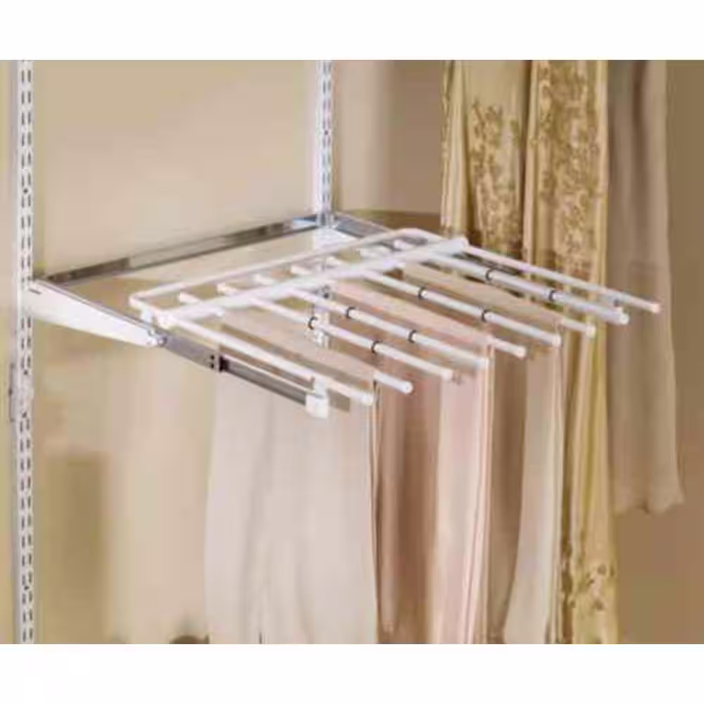 Rubbermaid White Metal Clothes Rack 19.187 in. W x 24.25 in. H