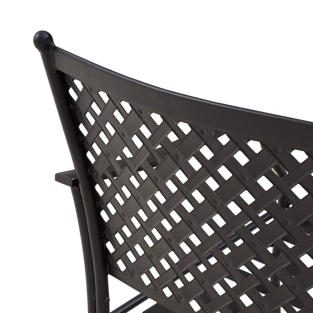 Patio Festival 6-Piece Metal Patio Conversation Set with Blue Cushions