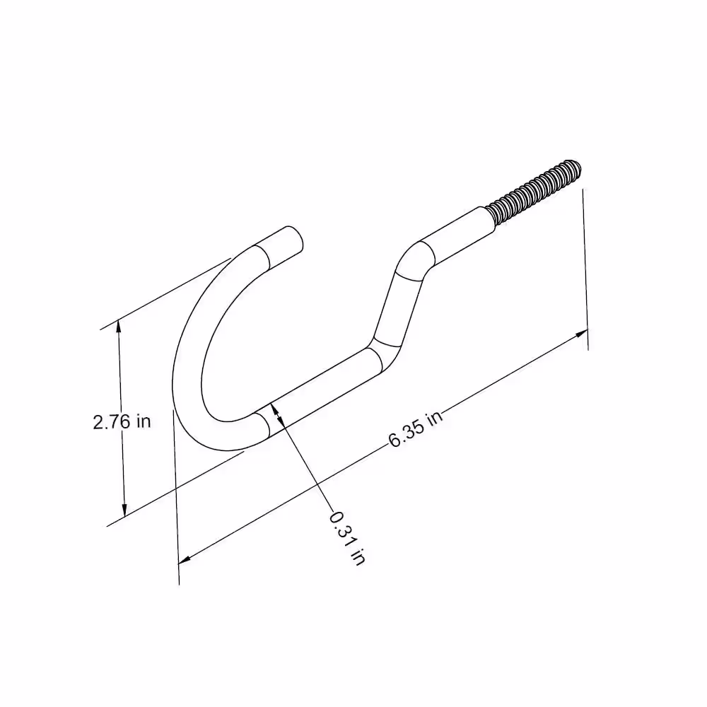 Everbilt Vinyl Coated Steel Screw-In Bicycle Hook 25 lbs