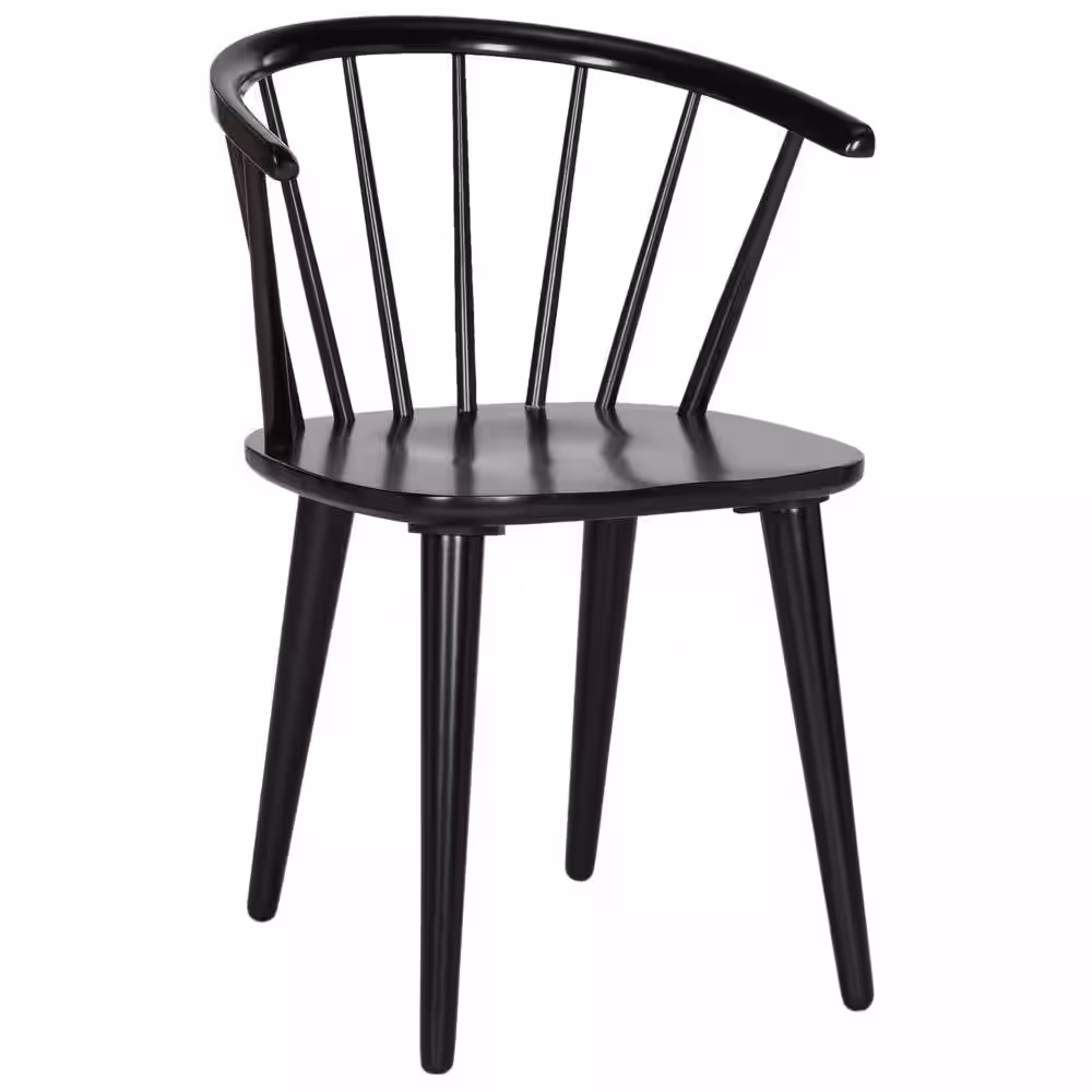 SAFAVIEH Blanchard Black Wood Dining Chair (Set of 2)