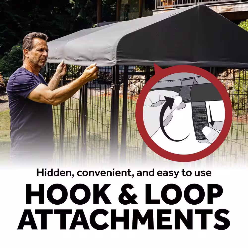 Lucky Dog STAY Series Presidential Khaki Kennel (10 ft. x 10 ft. x 6 ft.)