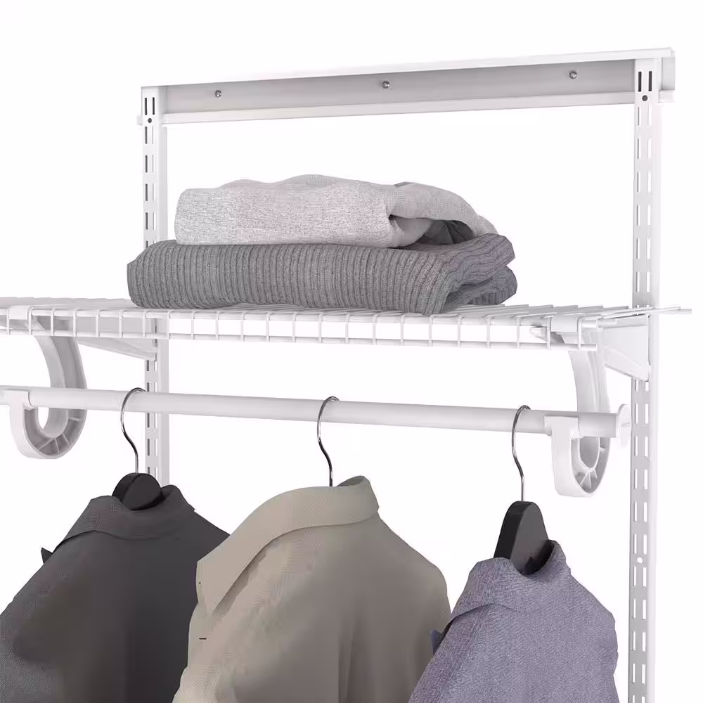 ClosetMaid ShelfTrack 24 in. White Hang Track (2 Pieces)