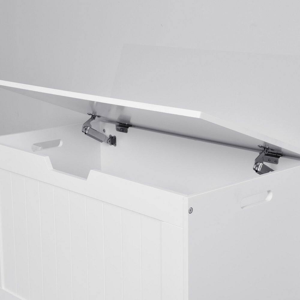 ZIRUWU 18.90 in. H x 15.80 in. W White MDF Shoe Storage Benches