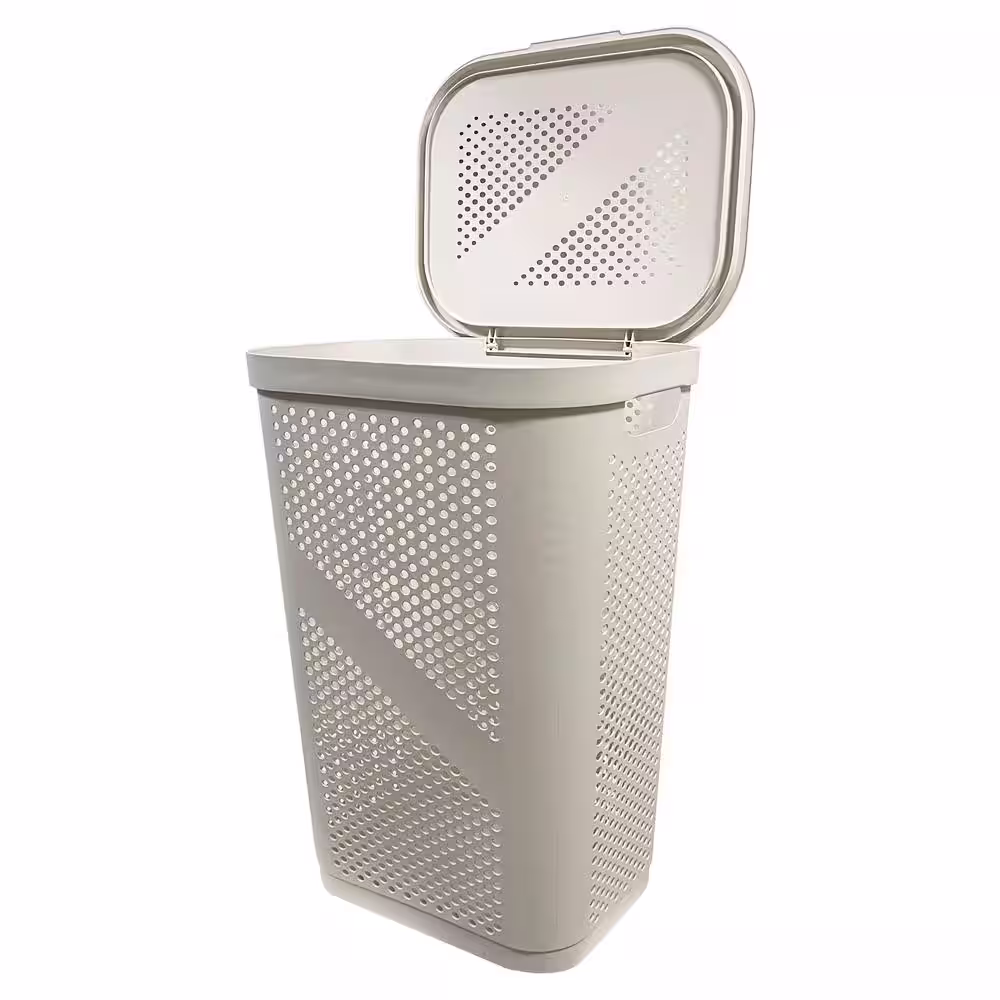 Modern Homes 60 L Laundry Hamper Ivory
