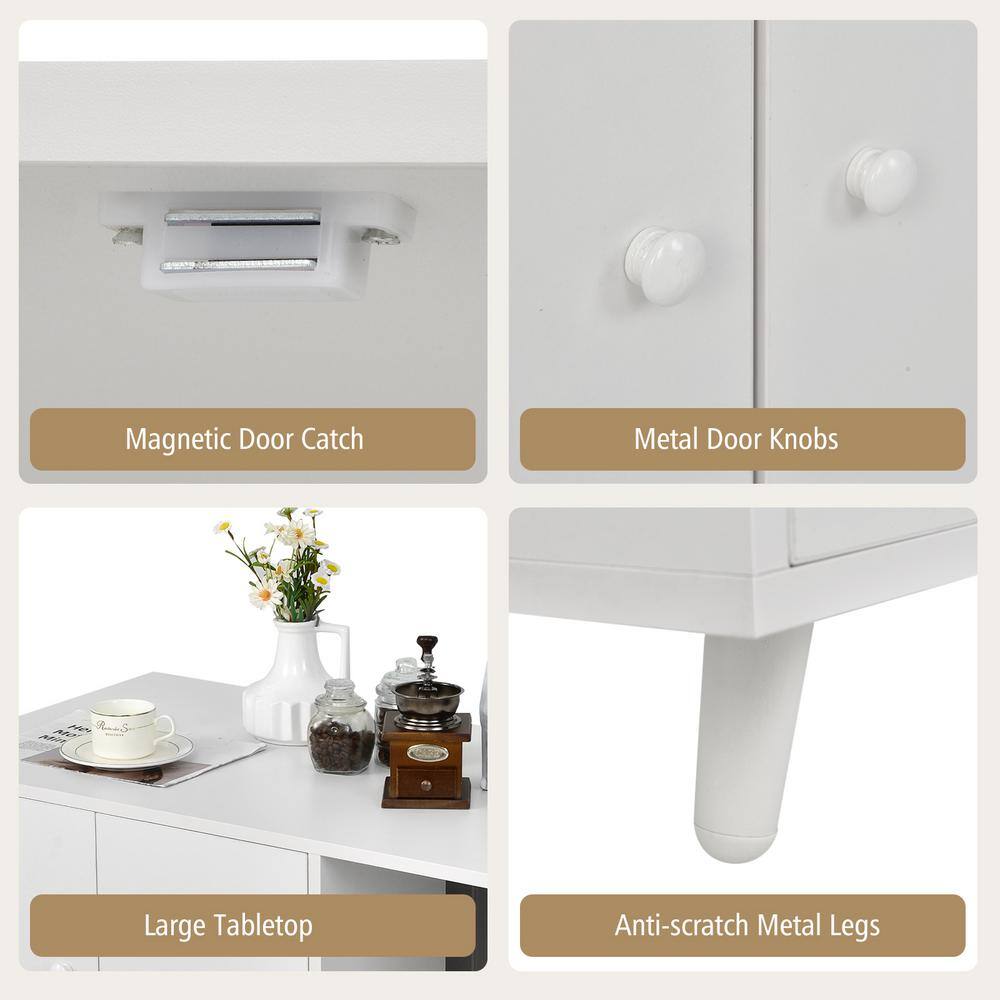 None 35 1/2 in. x 20 in. MDF Cat Litter Box Enclosure in White