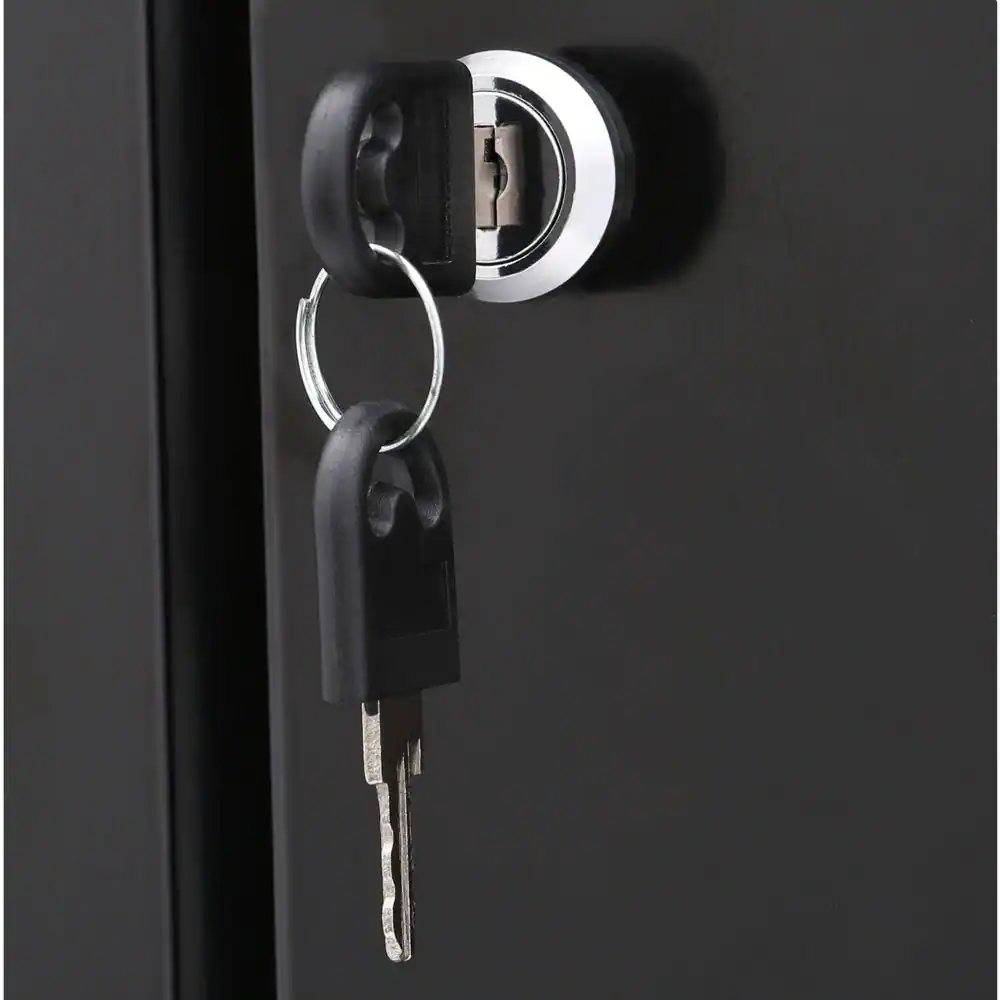 Husky Ready-to-Assemble 24-Gauge Steel Garage Gear Cabinet in Black (36.6 in. W x 72 in. H x 24 in. D