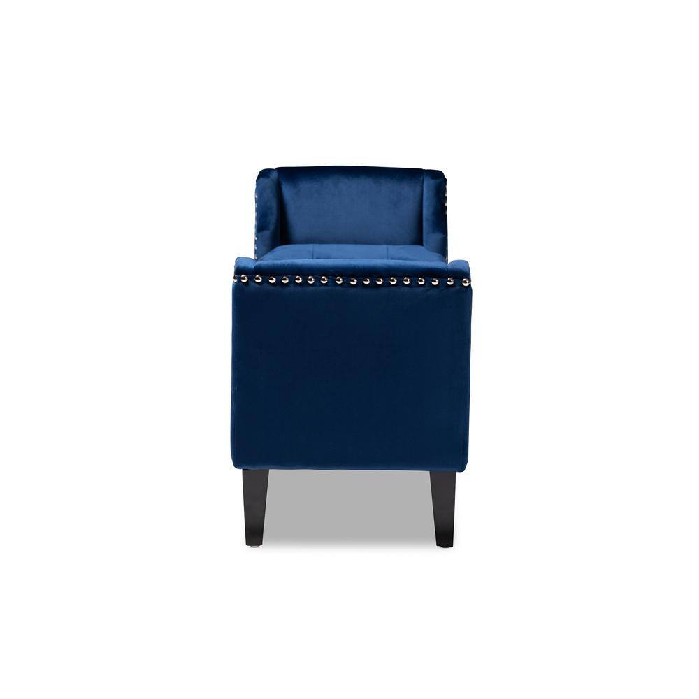 Baxton Studio Perret Royal Blue Bench