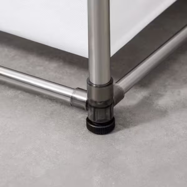 None Black-White Fabric Laundry Basket with 4-Removable Bags