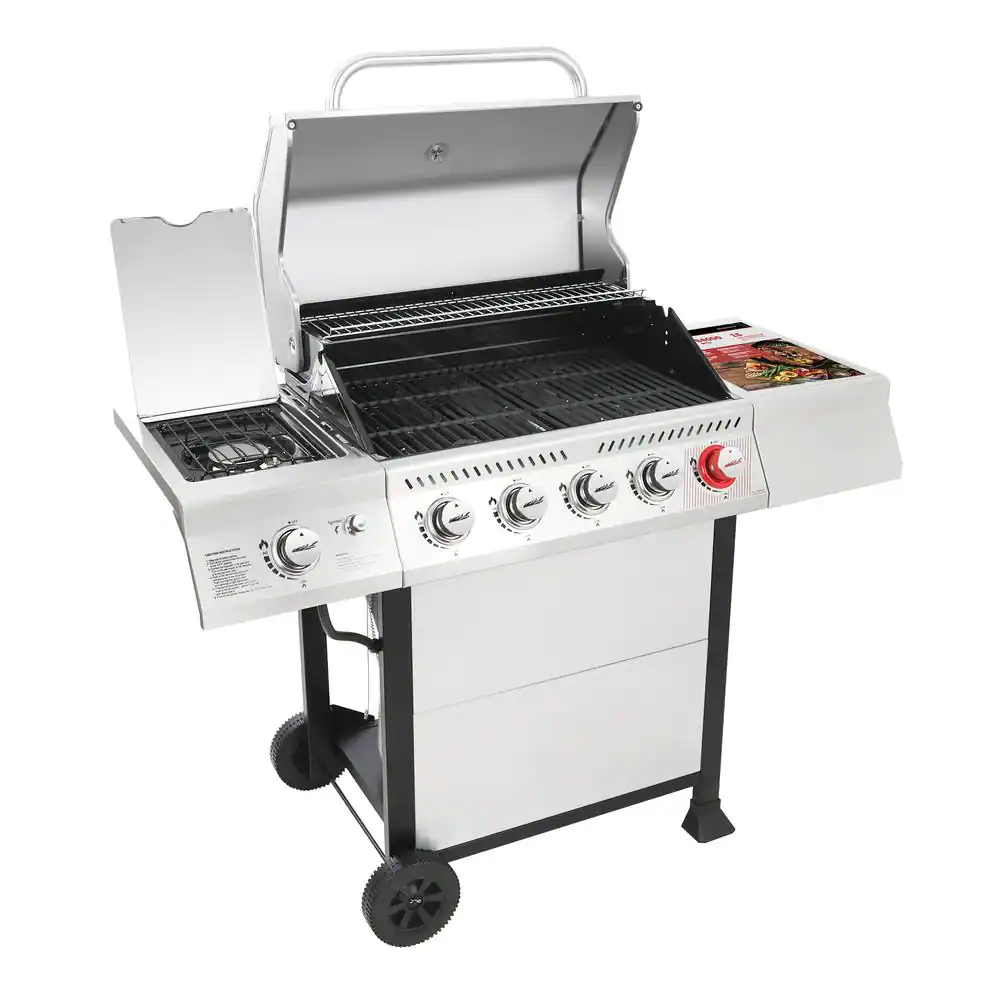 Royal Gourmet 5-Burner Propane Gas Grill in Stainless Steel with Sear Burner and Side Burner