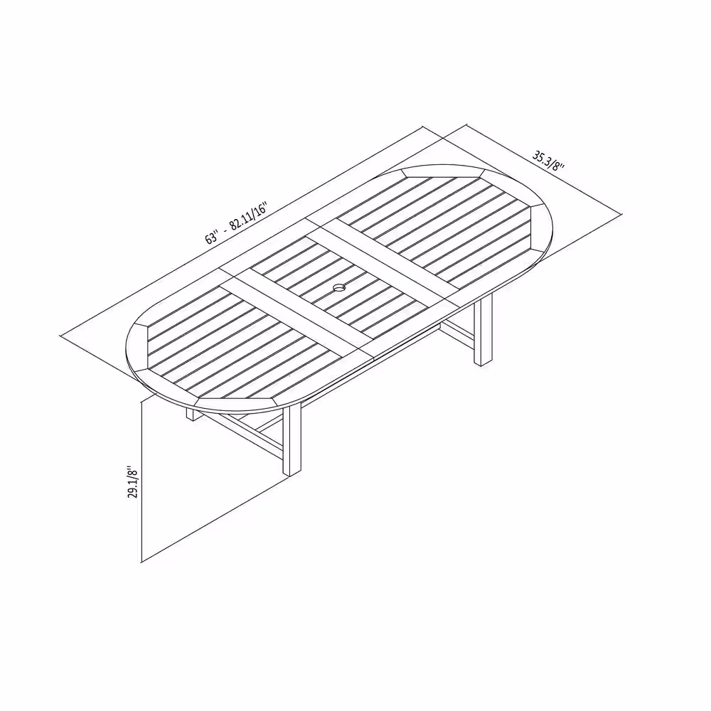 Amazonia Arizona Oval 7-Piece Eucalyptus Patio Dining Set