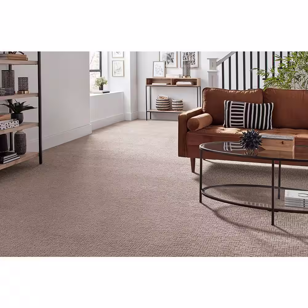 Home Decorators Collection Brasswick  - Shipwreck - Brown 24 oz. Polyester Pattern Installed Carpet