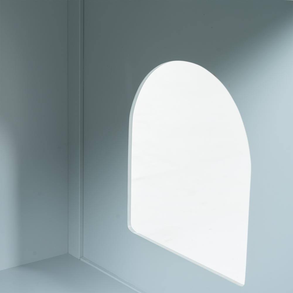 None Litter Box Enclosure Cat Litter Box Furniture with Hidden Plug 2 Doors Cat Washroom Storage in Green