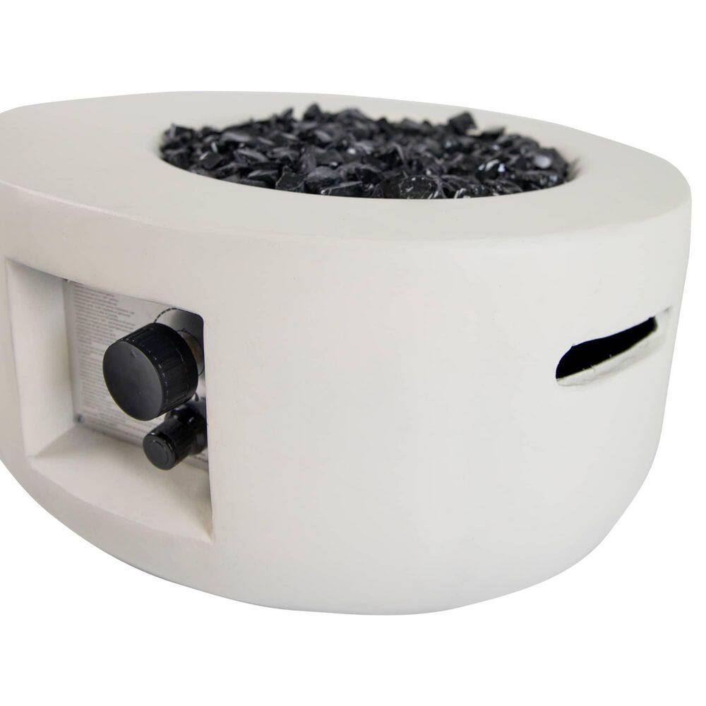 None 26 in. Carlisle MGO Propane Fire Pit Table with Glass Beads and Cover