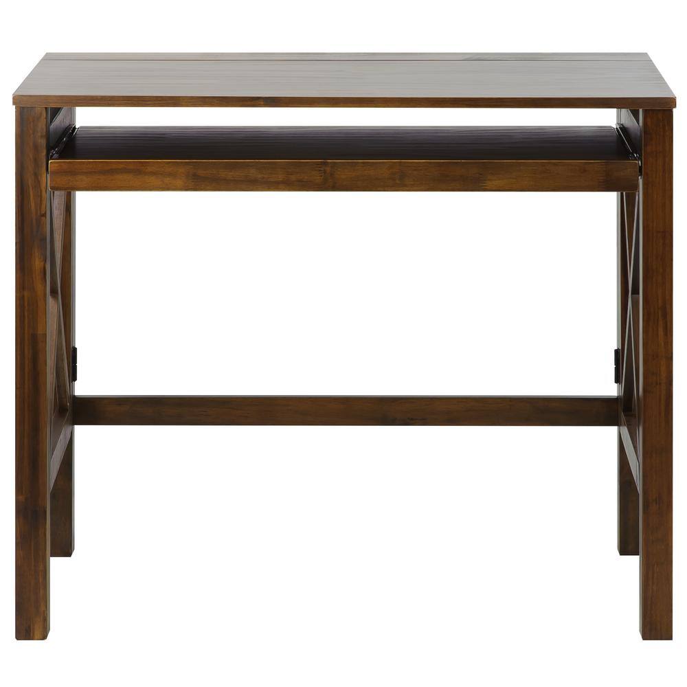 Casual Home X-Design Warm Brown Folding Desk with Pull-Out
