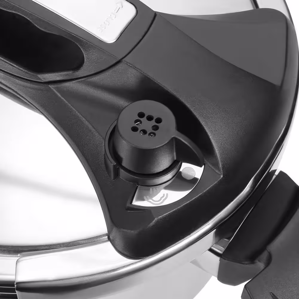 Barton Turbo 10 qt. Silver Stove Top Pressure Cooker Induction Compatible with Easy-Lock Lid