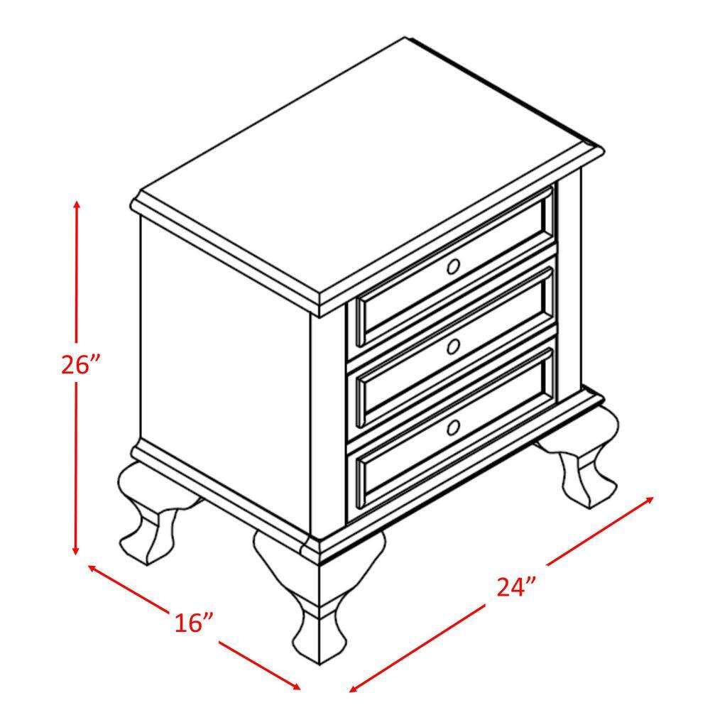 Picket House Furnishings Jenna 3-Piece White Full Panel Bedroom Set