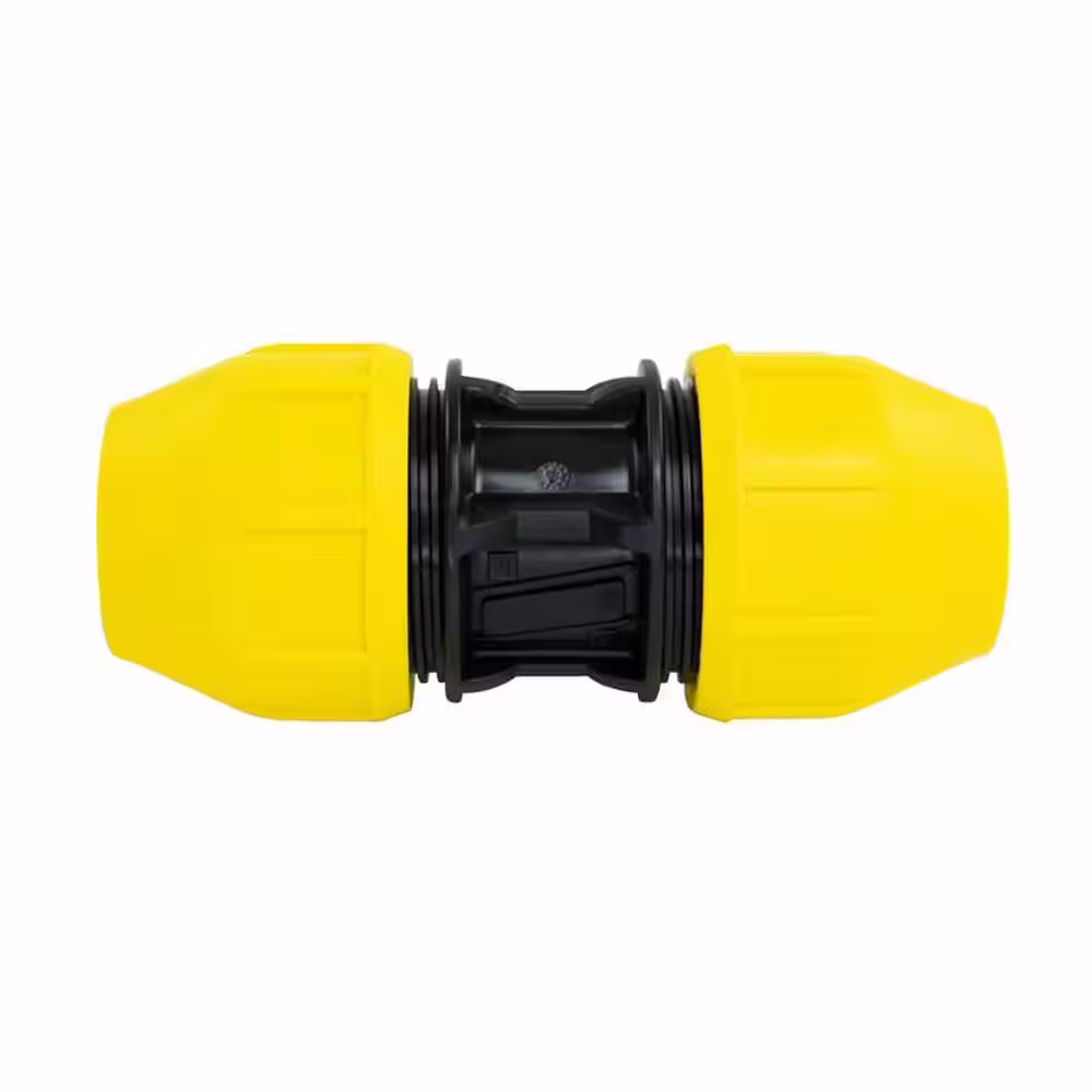 HOME-FLEX 1-1/2 in. IPS DR 11 Underground Yellow Poly Gas Pipe Coupler