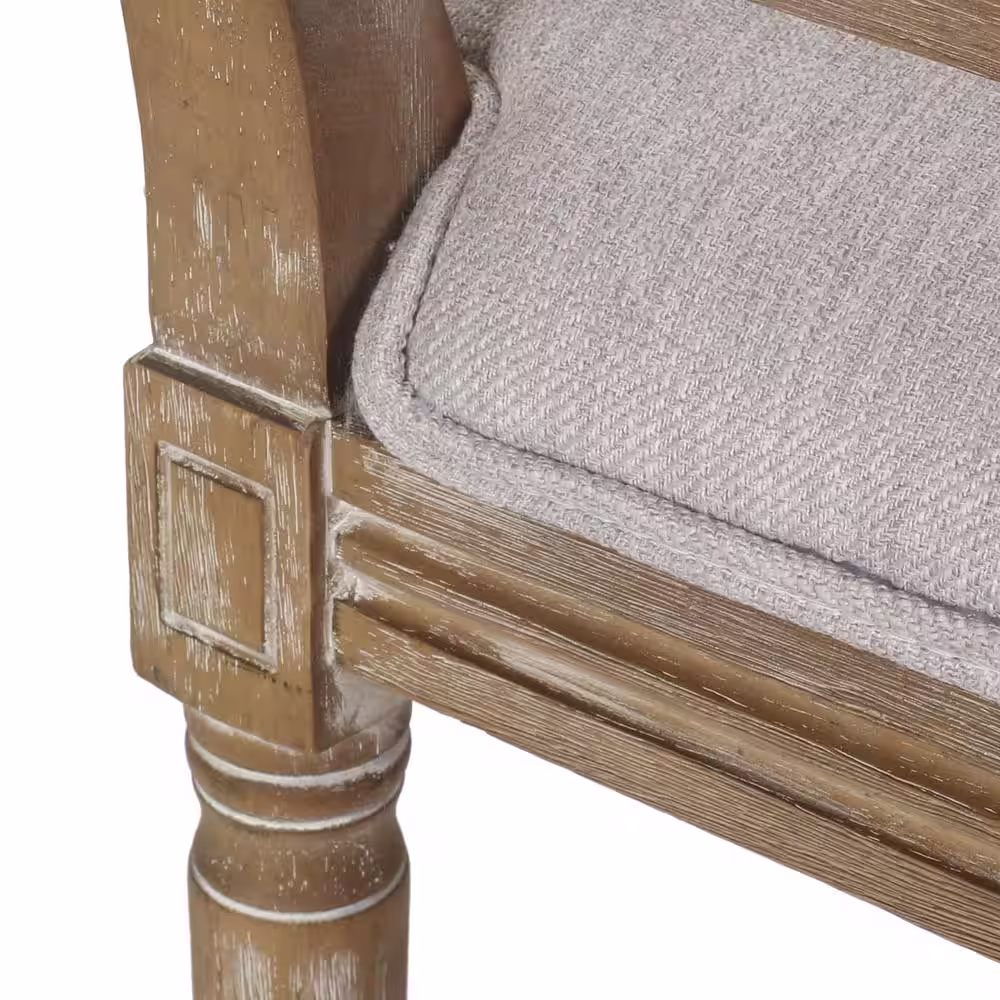 Noble House Beckstrom Light Gray and Natural Upholstered Dining Chair (Set of 4)