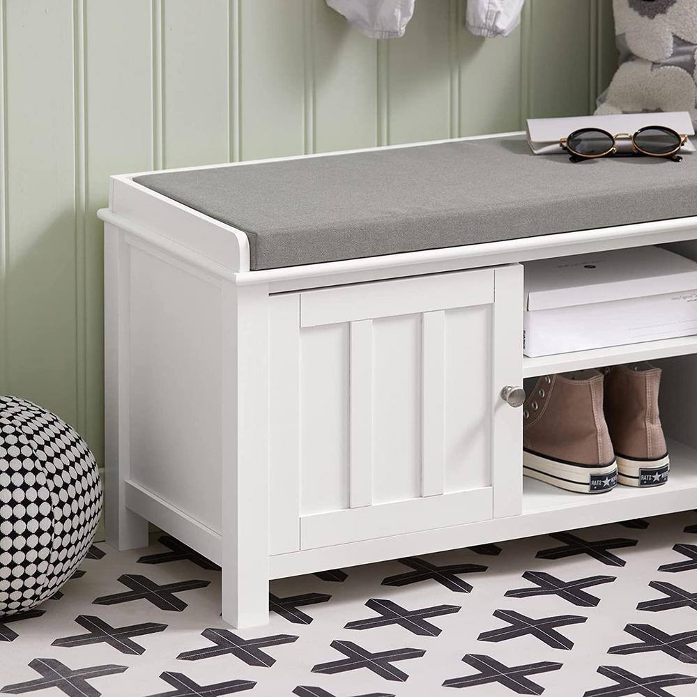 None 16.9 in. H 6-Pair White Wood Shoe Rack