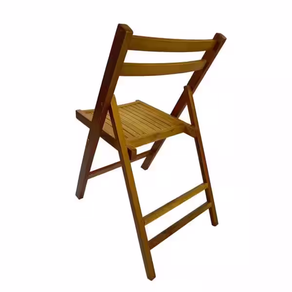 None Teak Wood Contour Folding Chair (Set of 4)