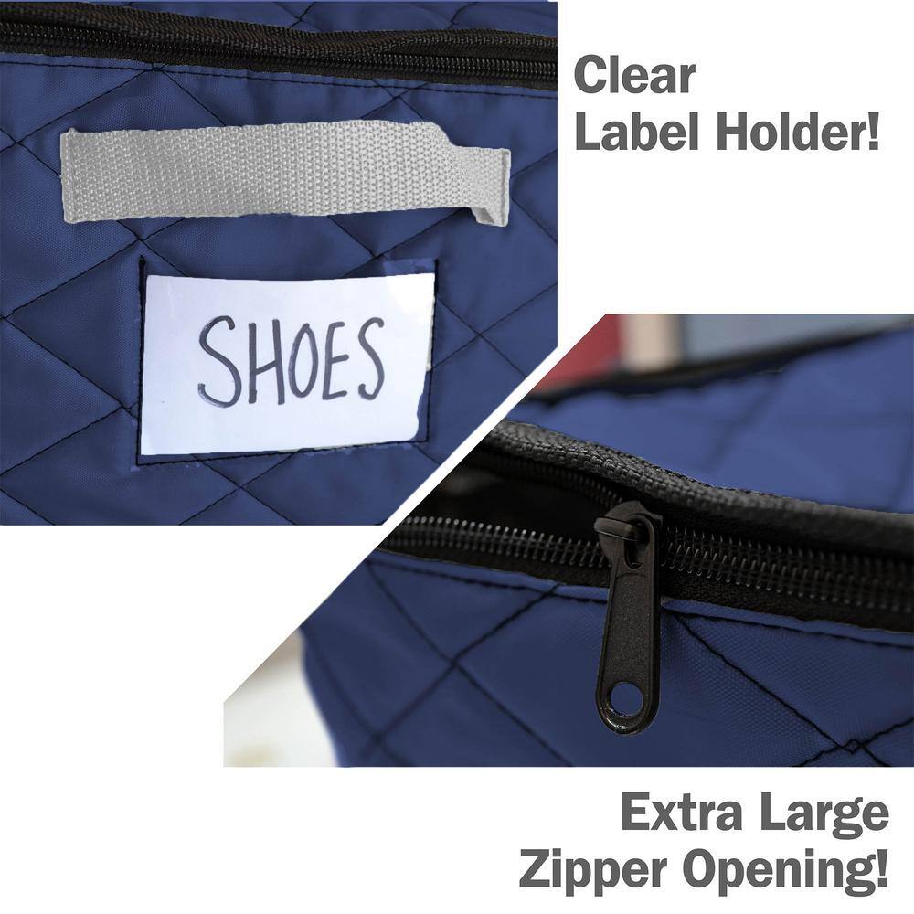 None 20-Gal. Quilted Under the Bed Bundle in Blue - Small and Medium