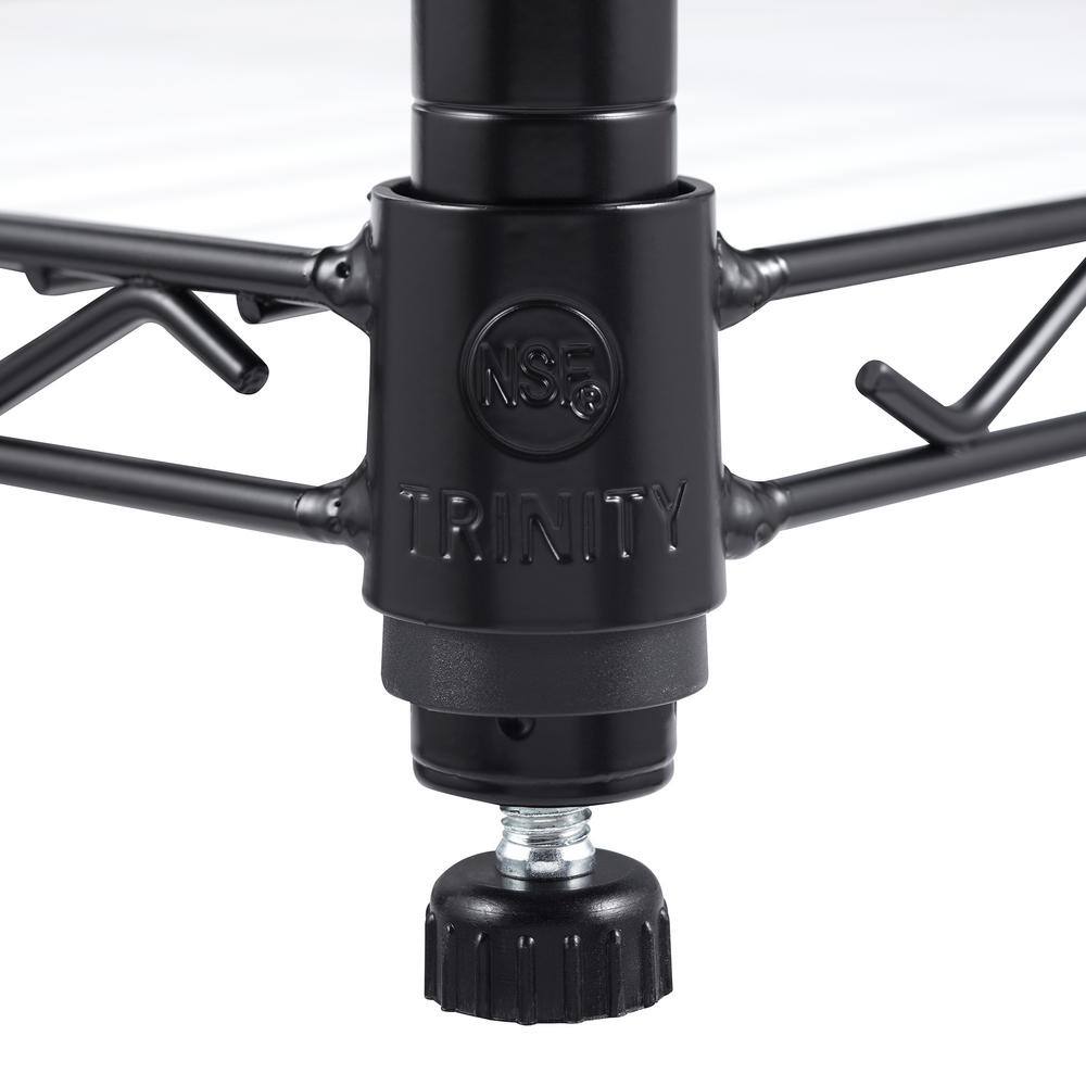 TRINITY Black 4-Tier Steel Wire Shelving Unit (36 in. W x 54 in. H x 14 in. D)