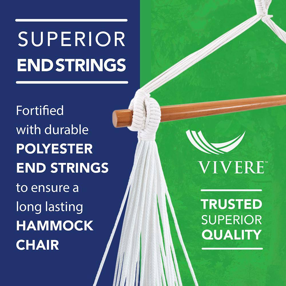 Vivere 2.5 ft. Brazilian Style Cotton Hammock Chair in Natural