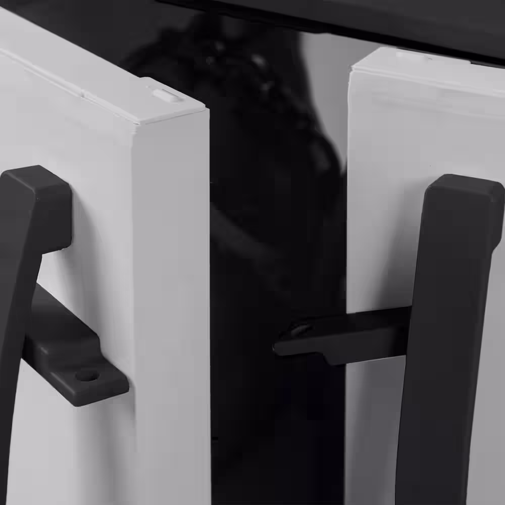 MQ ECO 126.7 in. W x 74.4 in. H x 18.1 in. D 2-Medium and 2-Large 14 Shelves Freestanding Cabinets in Black and Gray