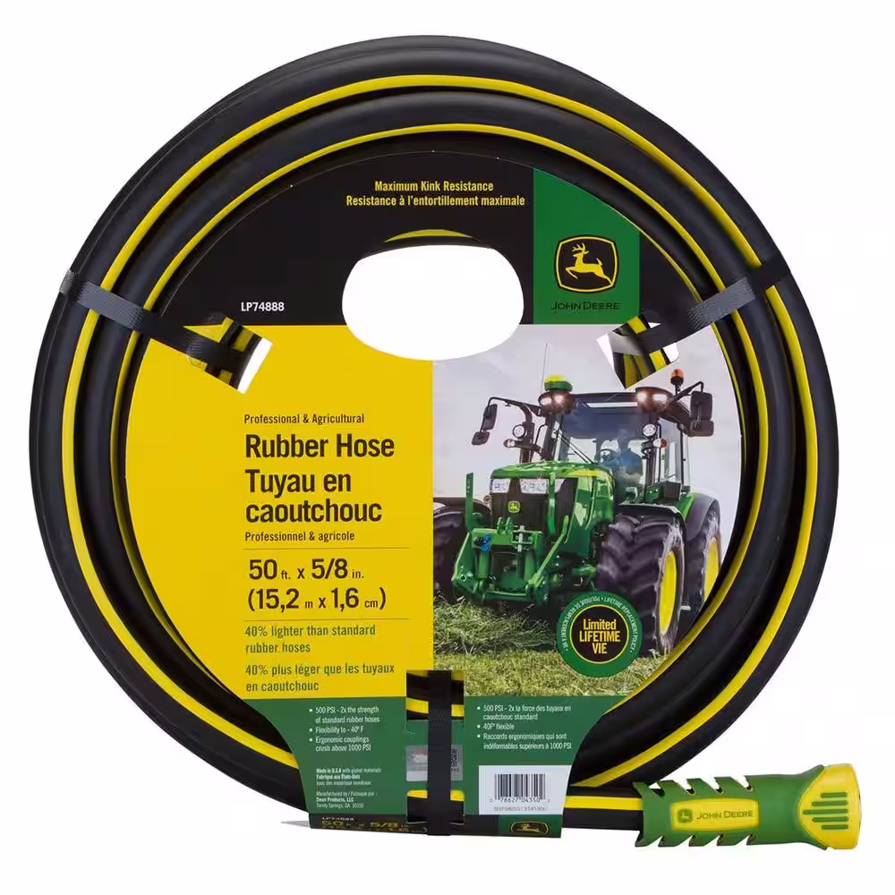 None John Deere Rubber 5/8 in. x 50 ft. Hose