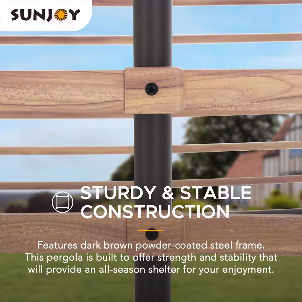 Sunjoy 14 ft. x 12 ft. Steel Pergola