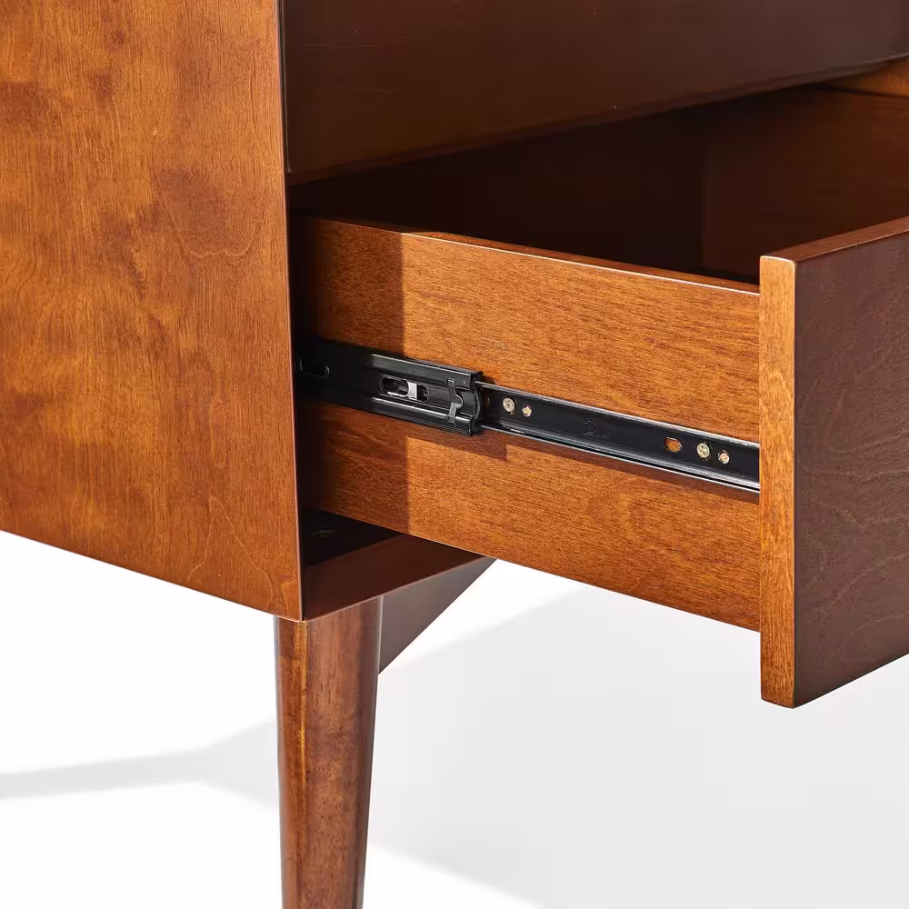 CROSLEY FURNITURE Landon 40 in. Mahogany Rectangle Wood Console Table with Drawers