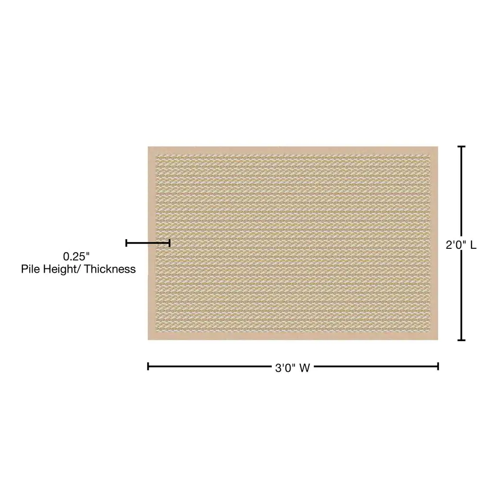 StyleWell Herringbone Tan 24 in. x 36 in. Sisal Mat
