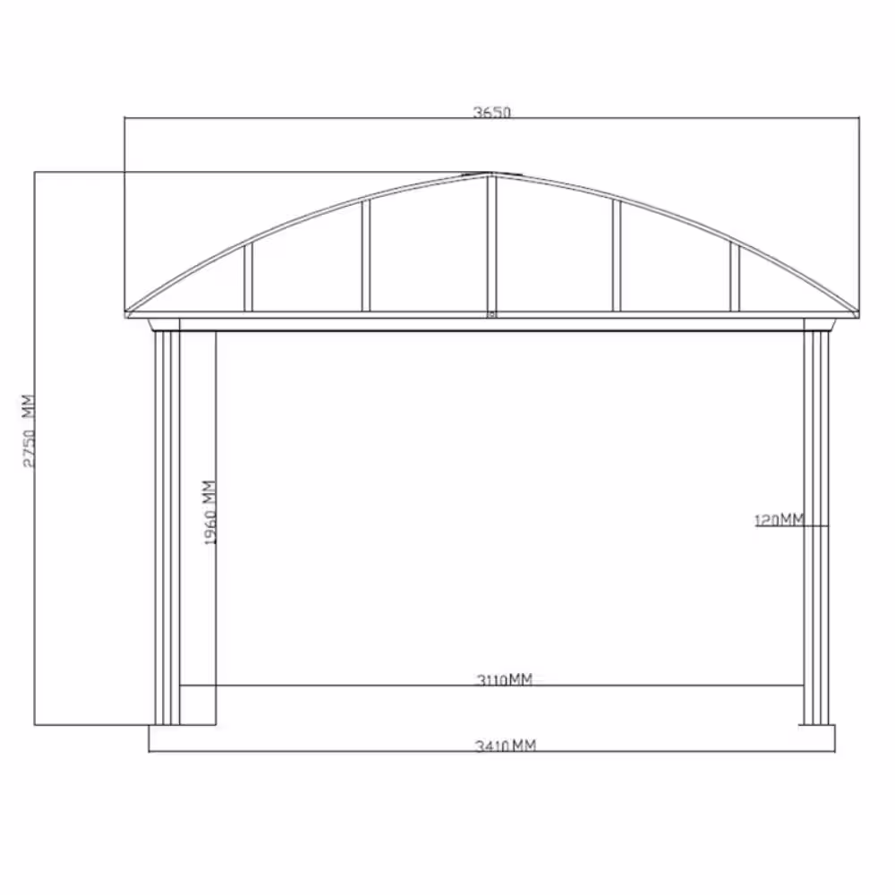 ALEKO 12 ft. x 12 ft. Hardtop Gazebo with Aluminum frame in Brown