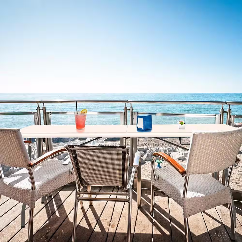 Costway 6 ft. Folding Rectangle Portable Plastic Indoor Outdoor Picnic Table Party Dining Camp Tables