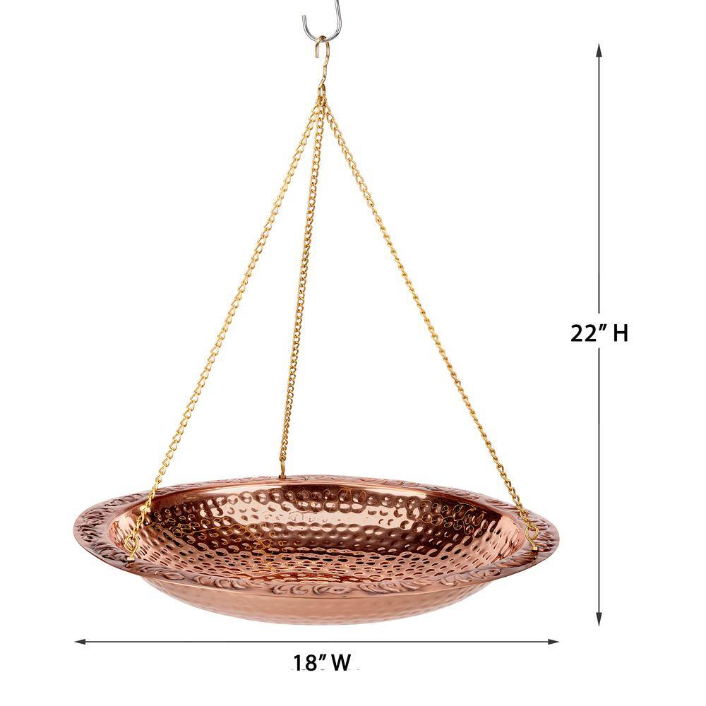 Good Directions Pure Copper 18 in. Hanging Bird Bath