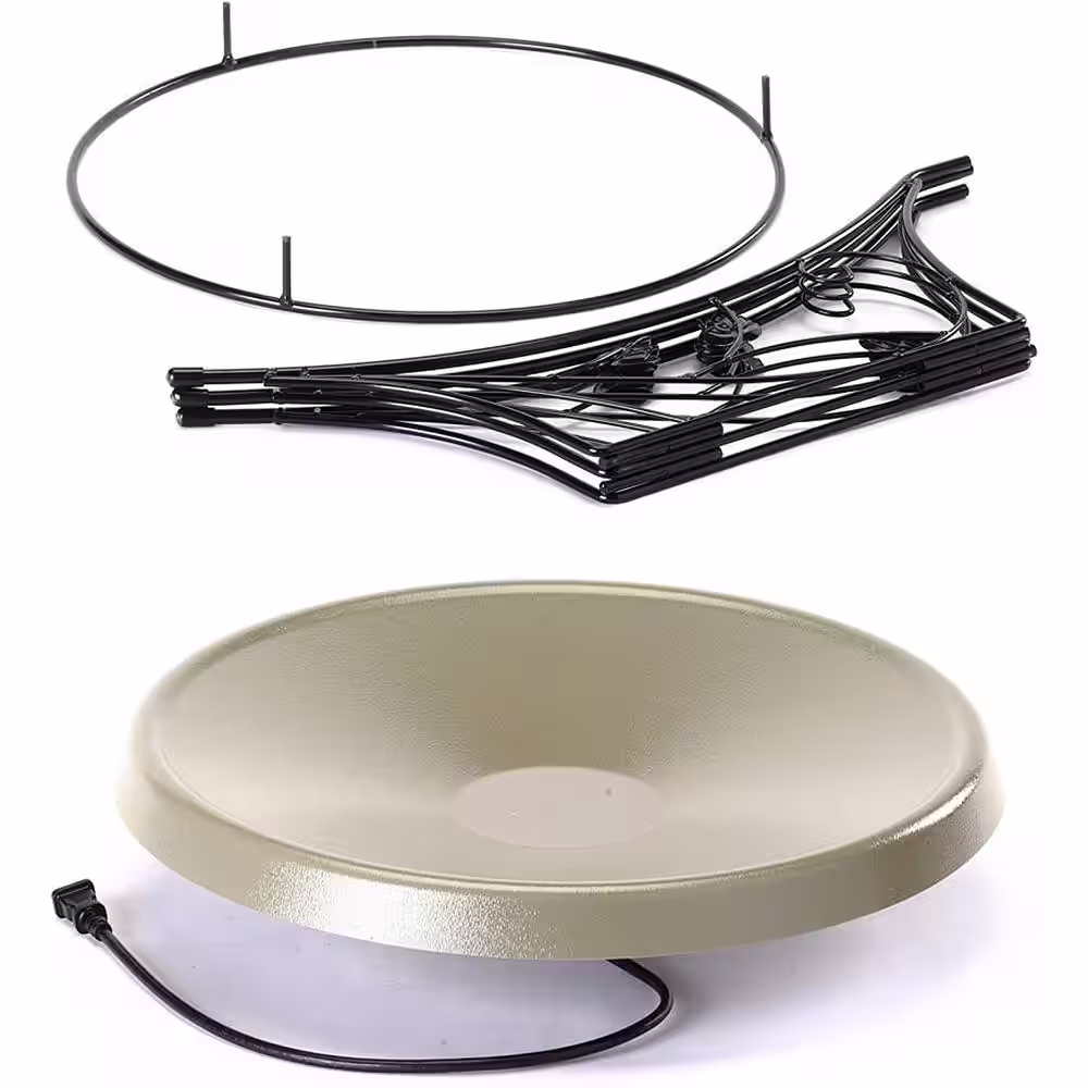 BIRDS choice Medium Pedestal Heated Bird Bath