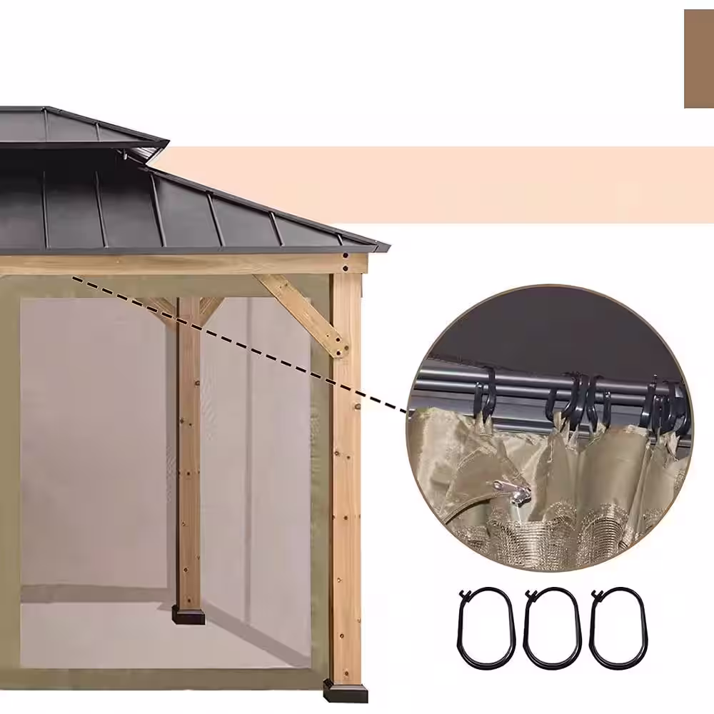 CoastShade 8 ft. x 8 ft. Canopy Mosquito Netting Screen Cream