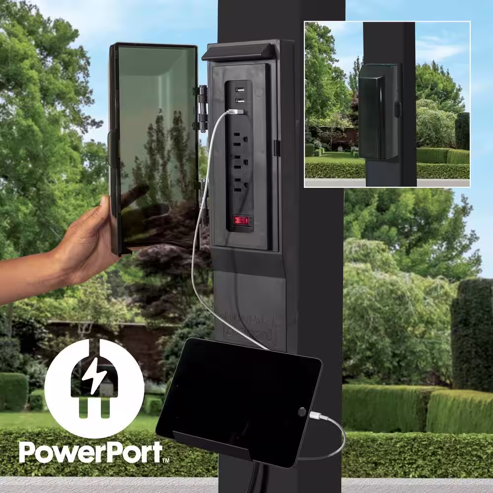 None Trenton 16 ft. x 12 ft. Black Steel Modern Pergola with Sail Shade Soft Canopy